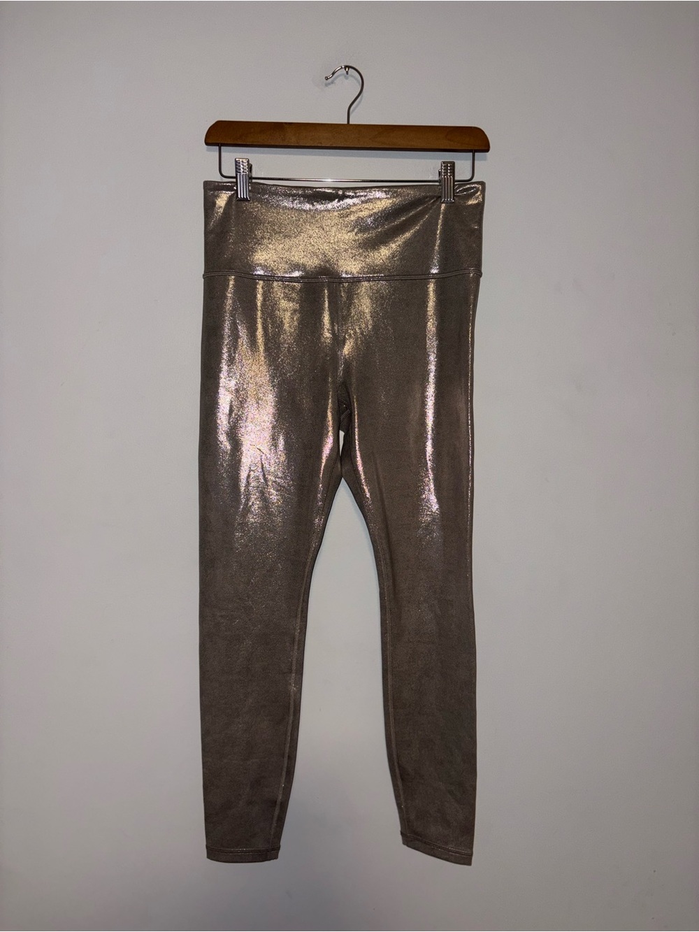 Athleta | Gold Glitter Leggings | Size Medium